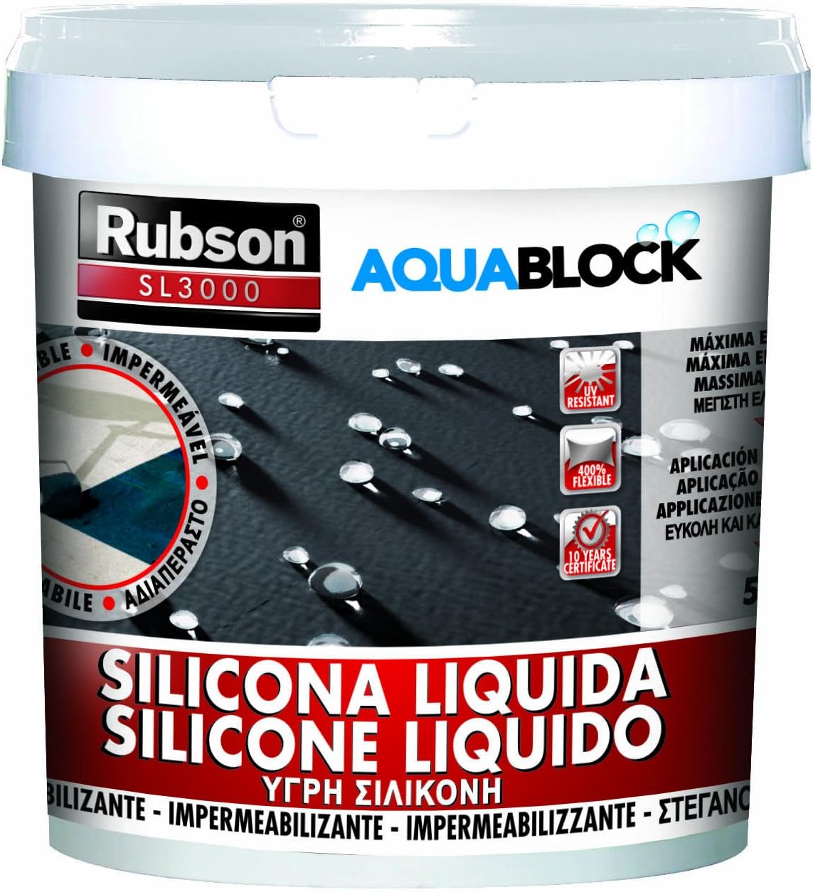 Rubson Aquablock SL3000 Silicona Líquida blanca